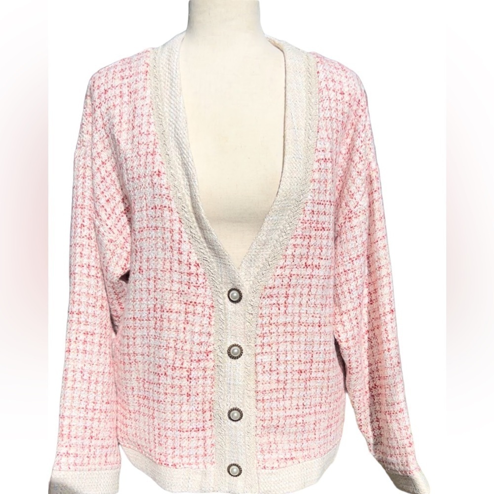 Sister Jane Tweed Cardigan Blazer NWOT Size Small